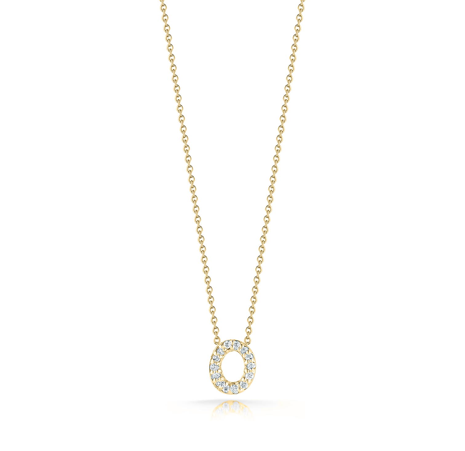 Roberto Coin Tiny Treasures Yellow Gold "Love Letter" Initial Pendant